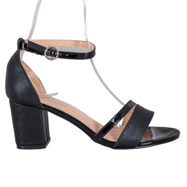 Mannika Elegante sandaler med glitter sort