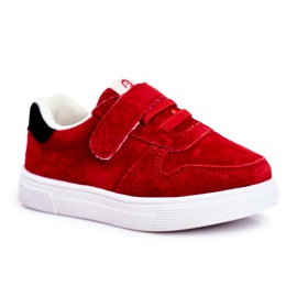 Apawwa Børnesneakers Ruskind Velcro Rød Trelmo