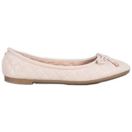 Diamantique Quiltede ballerinaer beige