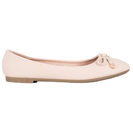 Diamantique Klassiske Beige Ballerinas brun flerfarvet