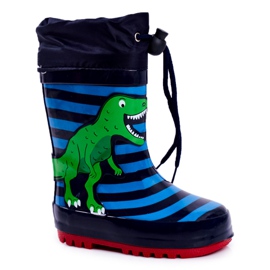 Apawwa Børns gummi galoser Marineblå Dinosaur Mordeso grøn