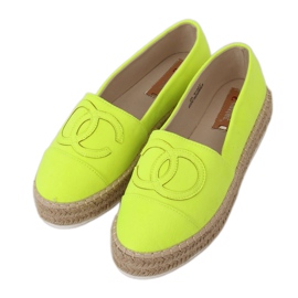 Neon espadriller til kvinder T341P Fluorescerende grøn