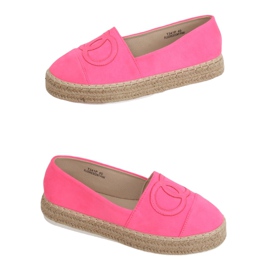 Neon espadriller T341P Fluorescerende pink til kvinder lyserød