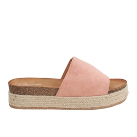 Lyserøde espadrilletøfler 10-215 Lyserøde