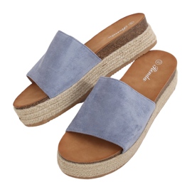 Blå espadrilletøfler 10-215 Blå