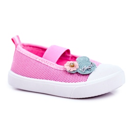 Le Scarpe Børns pink velcro sneakers Estienne lyserød