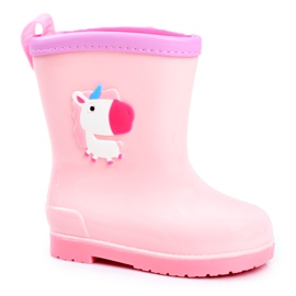 Børn gummi regn støvler Pink Unicorn lyserød
