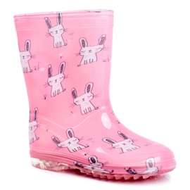 Børnestøvler i gummi til børn. Pink Bunny lyserød
