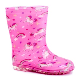 Børn gummi regn støvler Pink Unicorn lyserød