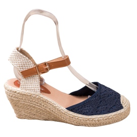 Renda Espadrilles med spænde blå