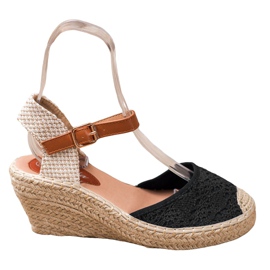 Renda Espadrilles med spænde sort