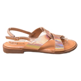 Renda Sandaler med Holo -effekt gylden