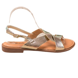 Renda Sandaler med Holo -effekt gylden