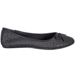 Small Swan Flettede ballerinaer sort