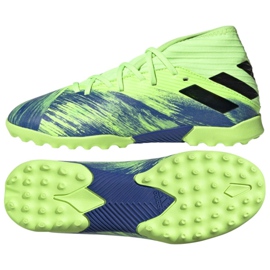 Adidas Nemziz 19.3 Tf Jr FV4006 fodboldstøvler flerfarvet grøn