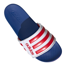 Adidas Adilette Comfort Adj M EG1346 hjemmesko hvid rød blå