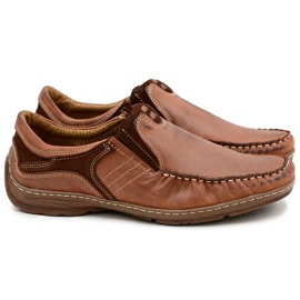 KOMODO Klassiske mænds læder loafers brun Pedro