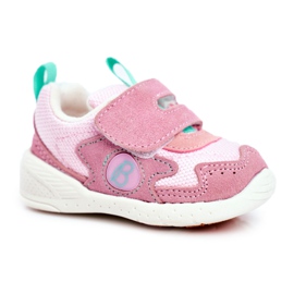 Apawwa Sportsbørnesko med velcro ruskind pink malbred lyserød