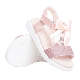 FRROCK Børnesandaler med velcro til piger Champagne Bella flerfarvet lyserød