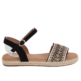 Sorte espadrillessandaler til kvinder WH933 Sort