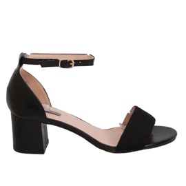 Sorte højhælede sandaler 8160 Sort