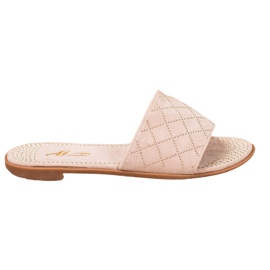 SHELOVET Elegante ruskindstøfler beige