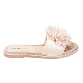 Anesia Paris Stilfulde hjemmesko med pynt beige