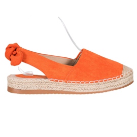 Nio Nio Espadrilles med en opdaget hæl orange