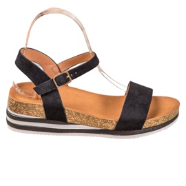 Renda Casual sandaler i ruskind sort