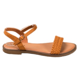 Laura Mode Casual brune sandaler