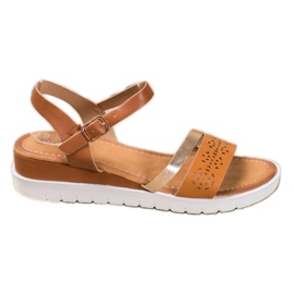 Renda Kile sandaler med Eco læder brun