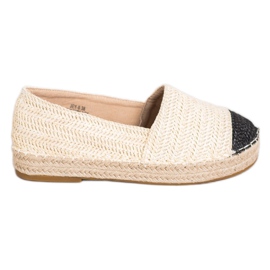 SHELOVET Moderigtigt Espadrilles på platformen beige