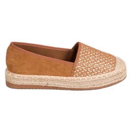 SHELOVET Flettet Espadrilles brun