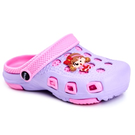Giolan Tøfler til børn Foam Crocs Violet Girl lyserød