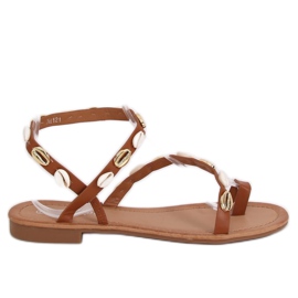 Camel JH121 Camel flip-flops med skaller brun