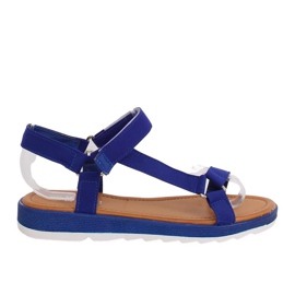 Marineblå sandaler til kvinder WS9027 DK.BLUE marine blå