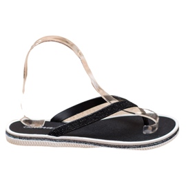 Bona Flip Flops Med Glitter sort