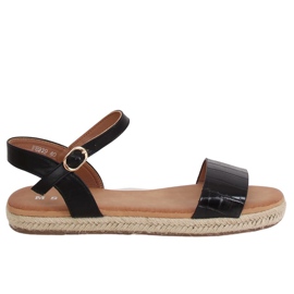 Sorte sandaler espadrilles WH939 Sort