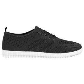 SHELOVET Bindede Openwork sneakers sort