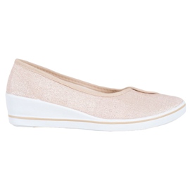 Comer Ballerinas med glitter brun gul
