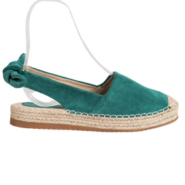 Nio Nio Espadrilles med en opdaget hæl grøn