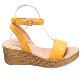 Renda Lette kile sandaler gul