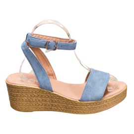 Renda Lette kile sandaler blå