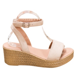 Renda Lette kile sandaler brun