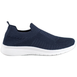 SHELOVET Tekstil Slip-On sko marine blå