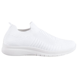SHELOVET Tekstil Slip-On sko hvid