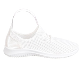 SHELOVET Bindede openwork sneakers hvid
