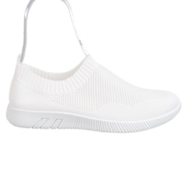 SHELOVET Komfortable Openwork Slipons hvid