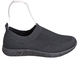 SHELOVET Komfortable Openwork Slipons sort