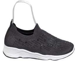 SUPER COOL Slip-on sko med krystaller sort